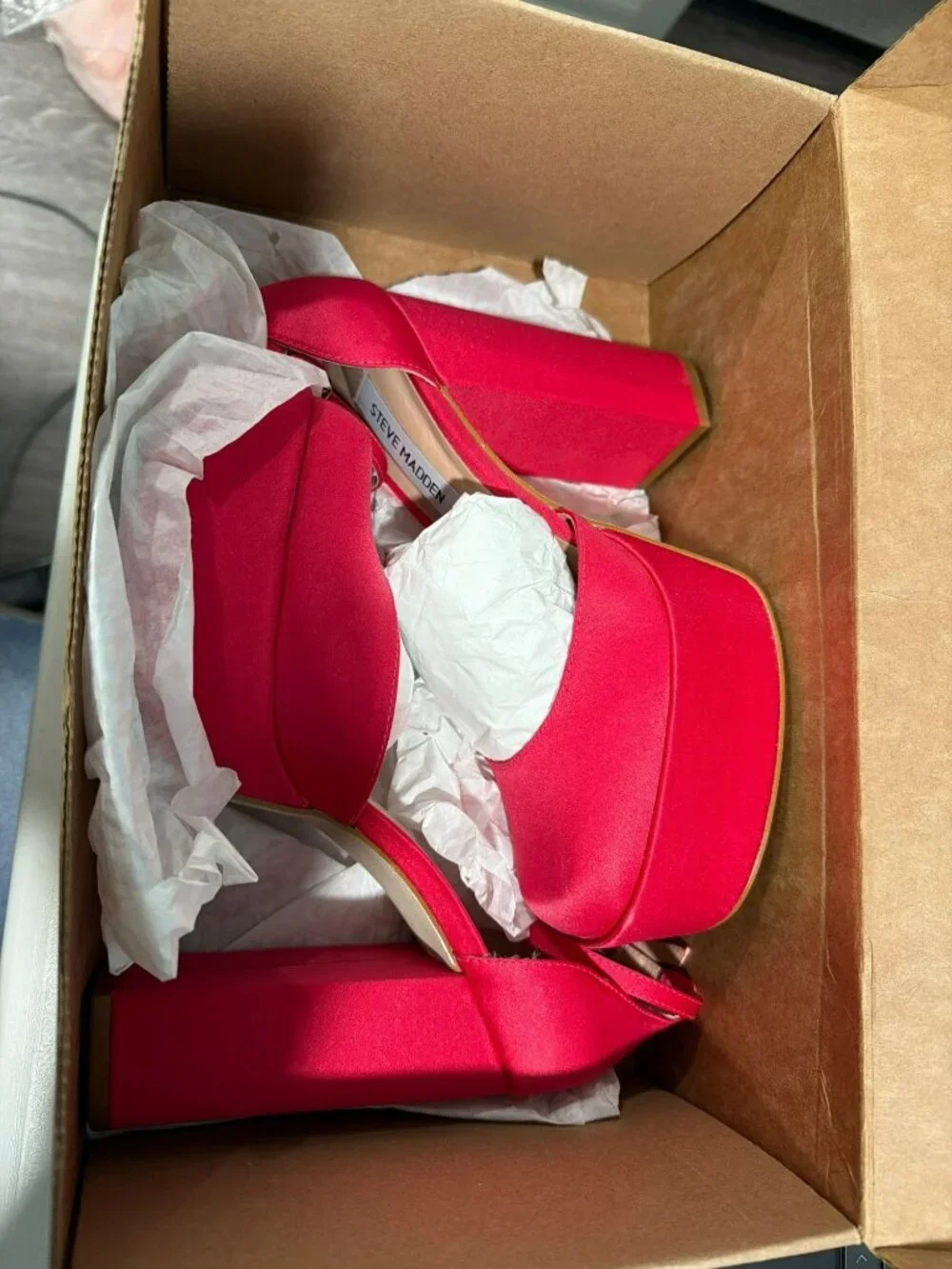 Steve Madden Agata Platform Heels Pink Block Heel Shoes Size 7.5
